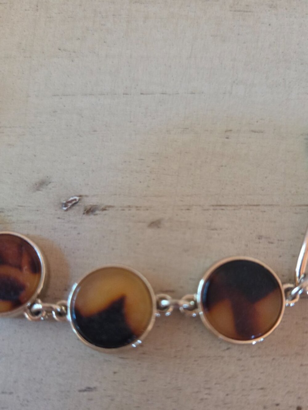 Ralph Lauren Tortoiseshell gold tone 17-inch choker necklace with earings. - Picture 3 of 6